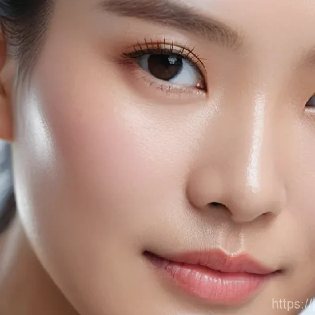 헤라 아쿠아볼릭 라인업 리뷰 - **Prompt:** A close-up portrait of a sophisticated East Asian woman in her early 30s, her skin radia...