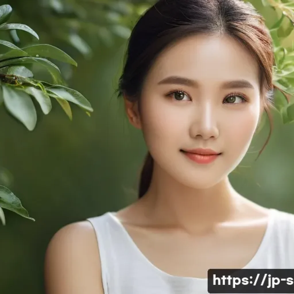 화이트닝 제품 성분  아르부틴 - **Prompt 1: "Natural Radiance from Arbutin's Gentle Touch"**
    A serene portrait of a young woman ...