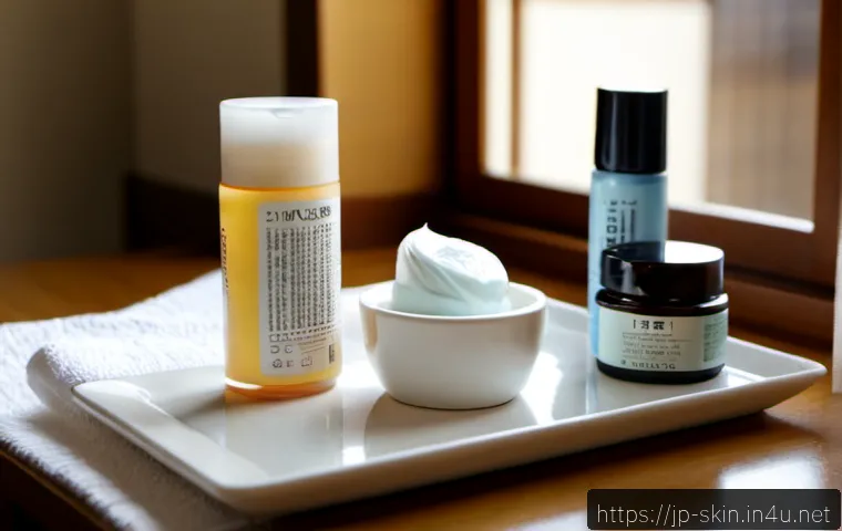 립 케어  입술 전용 보습 제품 추천 - Photorealistic close-up of a clean vanity table with three unbranded lip care products: a moisturizi...